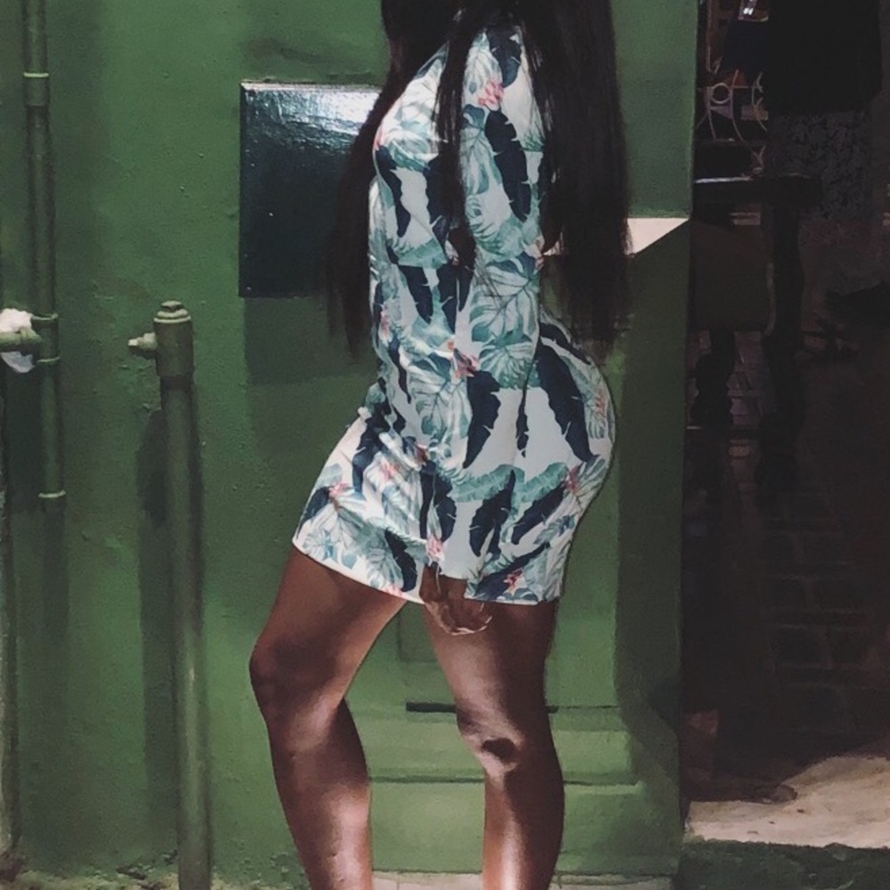 Floral backout mini dress